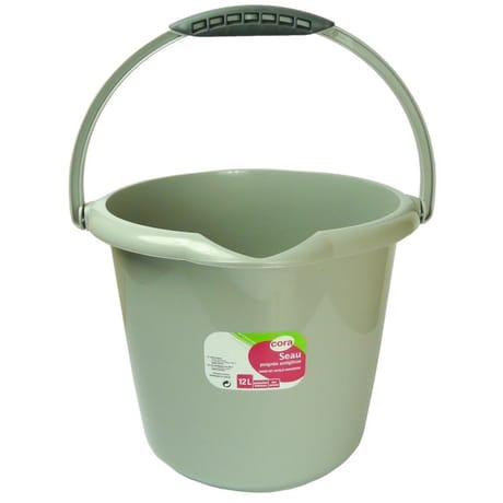 Cora seau 12 litres gris