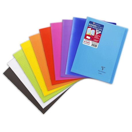 Clairefontaine cahier kover book 21x29.7 seyes translucide 90 grammes coloris assortis