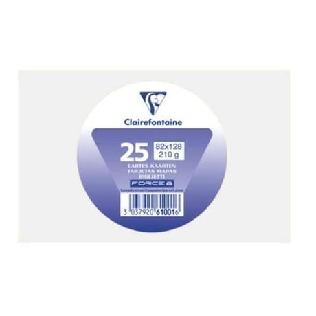 Clairefontaine 25 cartes de visite 8.2x12.8 cm  blanc irisé