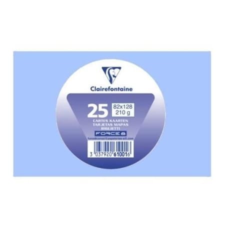 Clairefontaine 25 cartes visite 8.2x12.8 cm bleu lavande