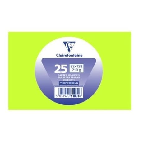 Clairefontaine 25 cartes de visite 8.2x12.8 cm vert bourgeon