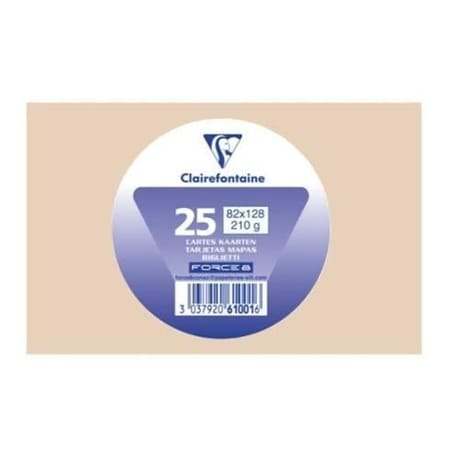 Clairefontaine 25 cartes de visite 8.2x12.8 cm ivoire