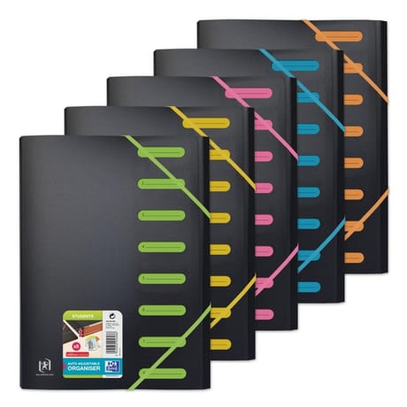 Oxford trieur student a4 8 positions coloris assortis
