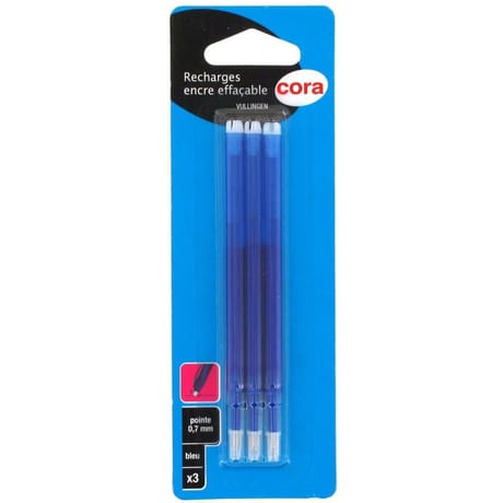Cora - 3 recharges thermosensible Bleu