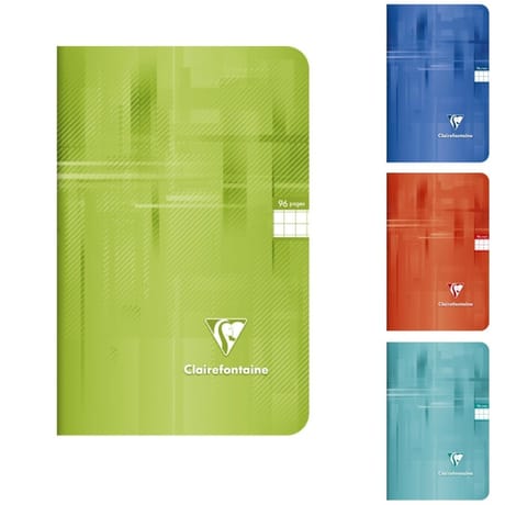Clairefontaine carnet piqure 11x17 96 pages 5x5 couverture pelliculée