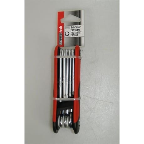 Chromatech 8 tournevis etoile satinée monture bi-matière sur support