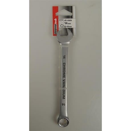 Chromatech clé mixte de 14 finition satinée chromé