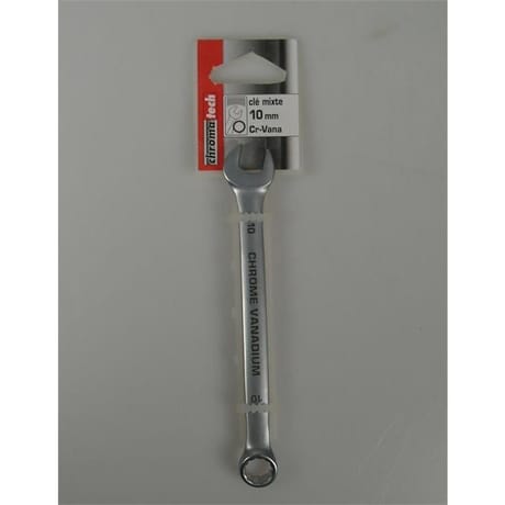 Chromatech cle mixte de 10 finition satinée chromé vanadium serie longue