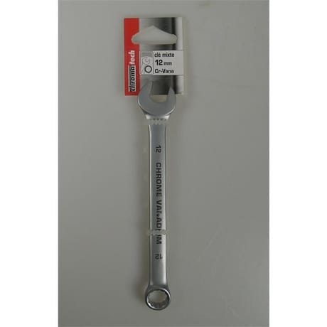 Chromatech clé mixte de 12 finition satinée chromé