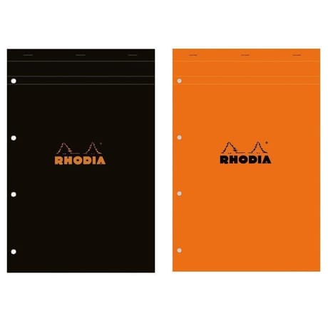 Rhodia bloc perforé 21x31.8 cm 160 pages petits carreaux