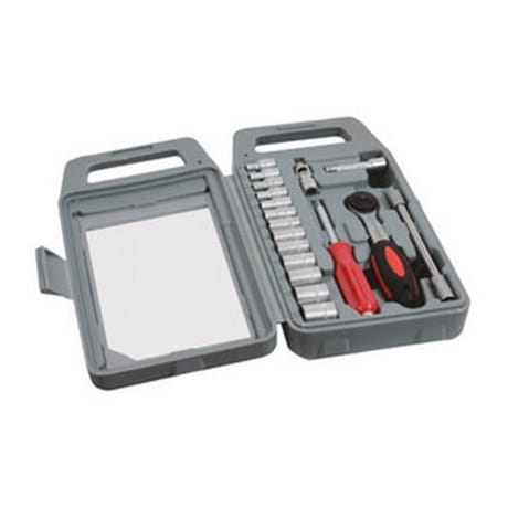 Chromatech 18 pièces acier 13 douilles + cliquet