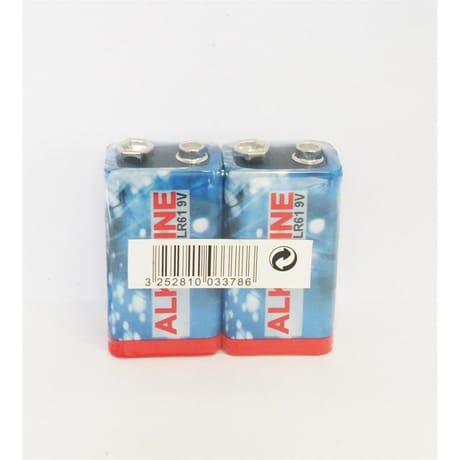 2 piles alcalines 9 volts (6LR61)