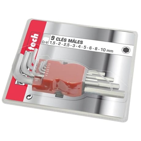 Chromatech 9 clés mâles de 1.5 à 10 mm