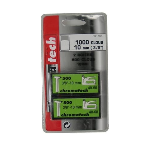 Chromatech 2 boites de 500 clous 10 mm 3/8