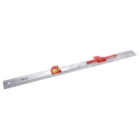 Chromatech règle alu graduée 700 mm  avec niveau crayon, compas