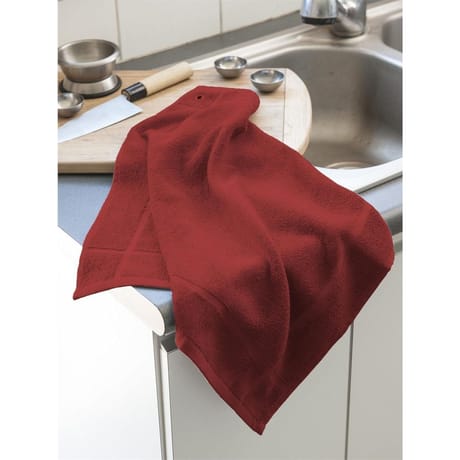 Carre eponge 40x40cm rouge avec oeillet