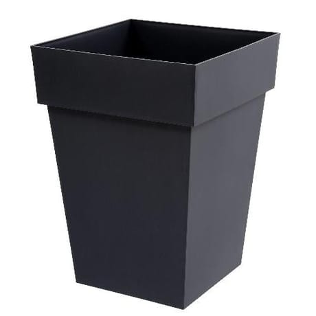 Pot toscane mi-haut carre 39x39x53cm 51l gris anthracite