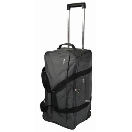 Sac de voyage à roulettes gris 70cm cora