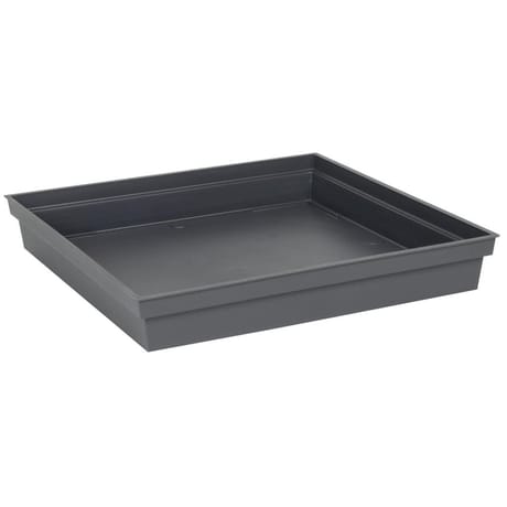 Eda soucoupe carrree toscane 40 cm - gris anthracite
