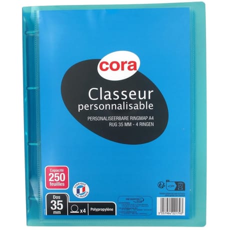 Cora classeur personnalisable