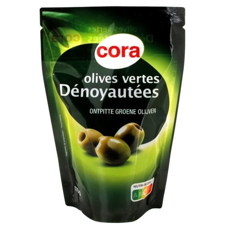 Cora olives vertes dénoyautées 170g
