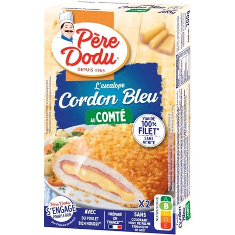 Père Dodu escalope cordon bleu saveur comté 200g