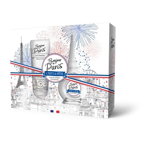 Bonjour de paris coffret c'est la fête eau de parfum 100ml + gel douche
