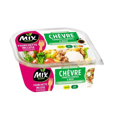 Mix buffet salade et serpentini chèvre 250g