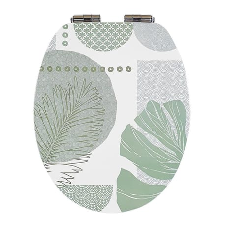 Arvix abattant wc déco charnières inox couvercle plat kimono vert