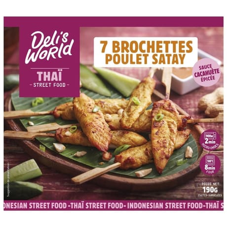 Delis World 7 brochettes poulet satay 190g