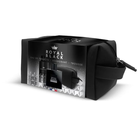 Royal trousse black eau de toilette 100ml+déodorant 150ml+trousse
