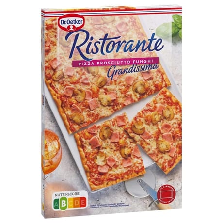 Pizza ristorante grandissima prosciutto funghi 580g