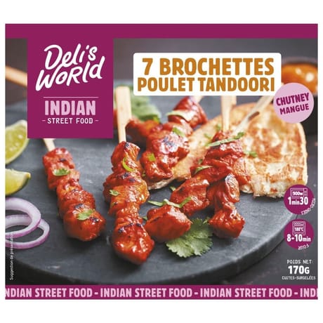 Delis World 7 brochettes poulet tandoori 170g