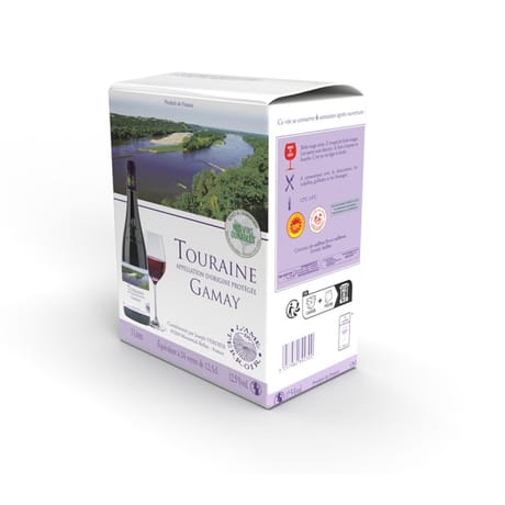 L'âme du terroir Touraine Gamay la poche de 3 litres 12% Vol.