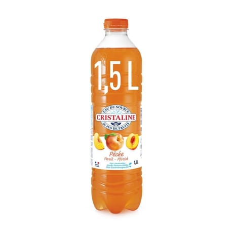 Cristaline au jus de pêche 1.5l