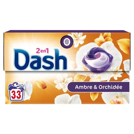 Dash pods ambre et orchidée 33 doses 0.663kg