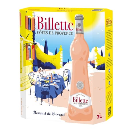 Billette tradition cotes de provence rosé 3l 12.5%vol