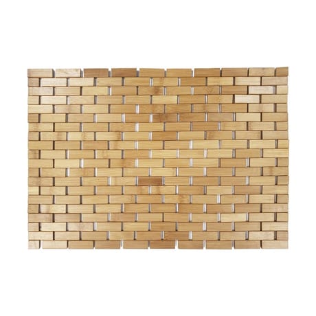 Caillebotis bambou naturel avec âtines antiderapantes 45x75