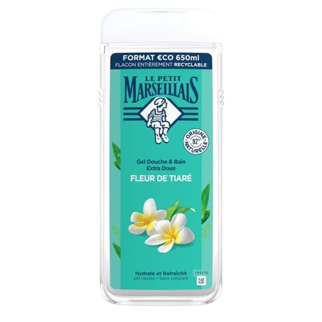 Le petit marseillais douche voyage fleur de tiaré 650ml