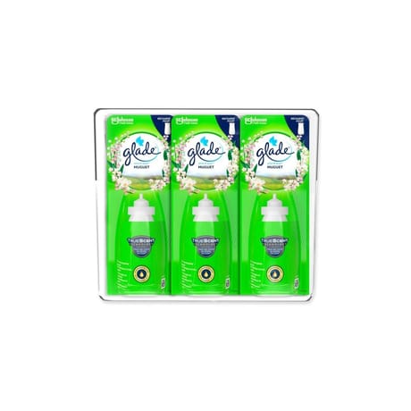 Glade sense & spray recharge muguet lot de 3 aux huiles essentielles
