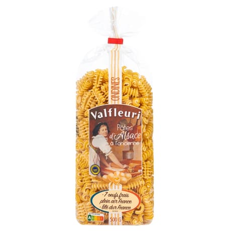 Valfleuri pâtes d'alsace ondines sachet 500g