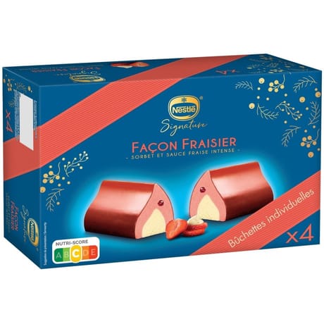 Nestlé Signature 4 bûchettes façon fraisier 310g