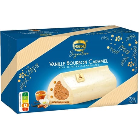 Nestlé Signature bûche vanille bourbon caramel 7/8 parts 489g