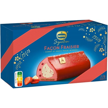 Nestlé Signature bûche façon fraisier 7/8 parts 495g