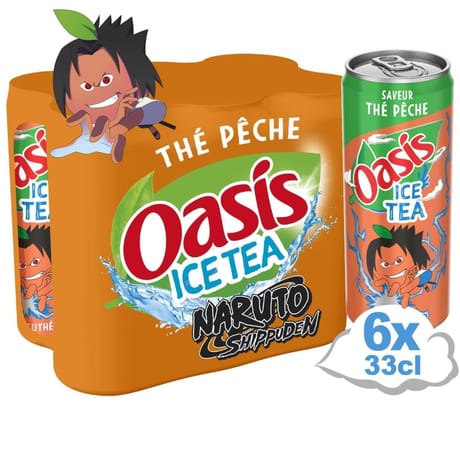 Oasis thé peche boite sleek 6x33cl