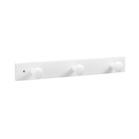 Porte manteau 3 têtes bois coloris blanc