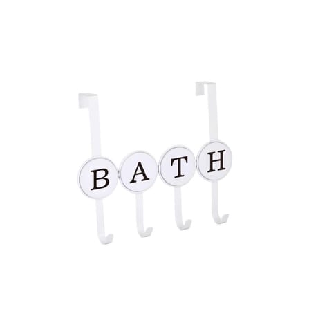 Patères de porte 3 tête métal blanc bath