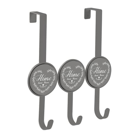 Patère de porte 3 tête métal sweet home