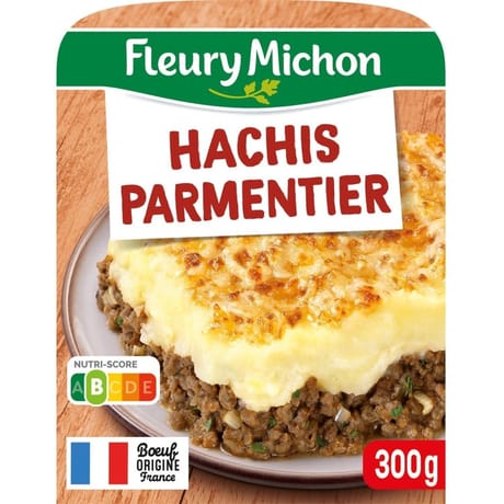 Fleury Michon hachis parmentier à l'emmental gratiné 300g