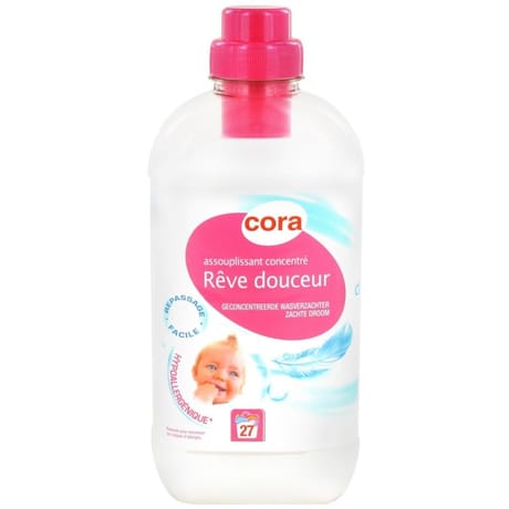 Cora assouplissant concentré blanc hypoallergénique "rêve douceur" 750ml